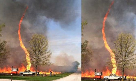 Жительница штата Миссури случайно увидела огонь дьявола
