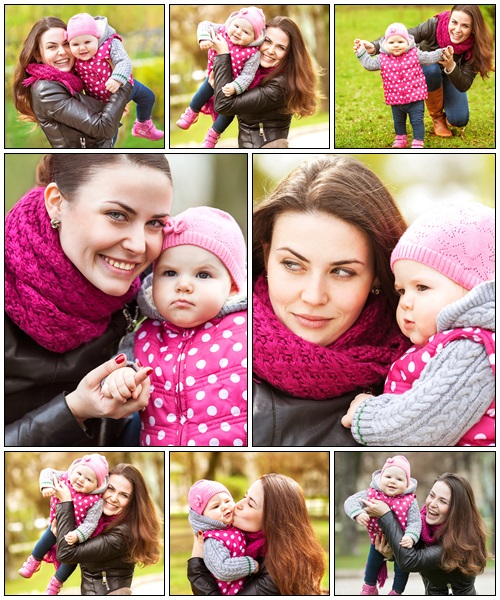 Mother and daughter in the park - Stock Photo