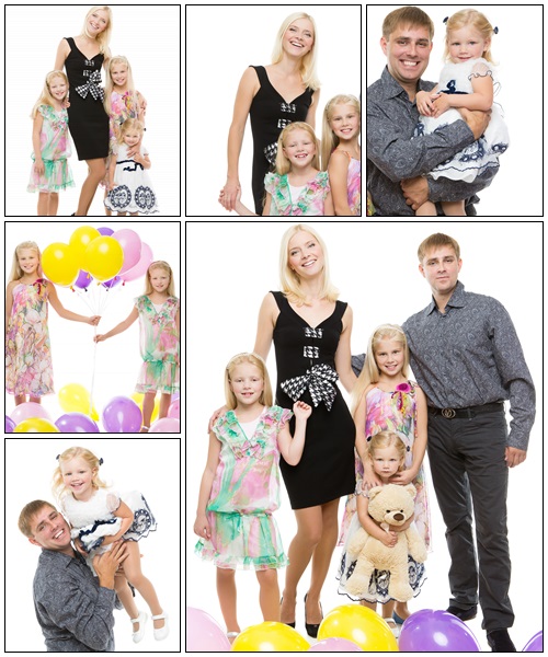 Happy family, part 18 - Stock Photo