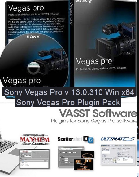 Sony Vegas Pro v 13.0.310 + Plugin Pack/(Win x64)