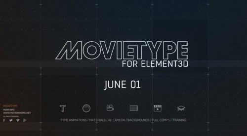 MotionWorks - MovieType for Element 3D (WIN/MAC OSX)