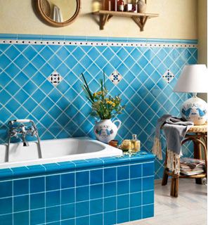 Голубая ванная комната: тонкости интерьера - советы мастера