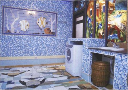 ванная комната плитка мозаика