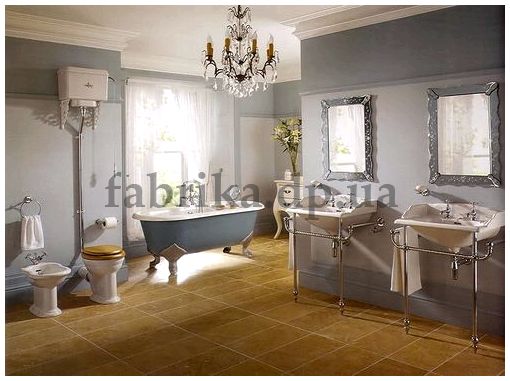 Оформление ванной комнаты в стиле ретро