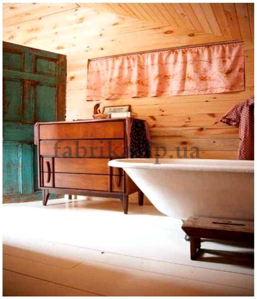 Дизайн интерьера ванной комнаты в деревянном доме