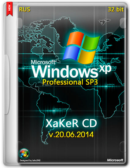 Windows XP Pro SP3 XaKeR CD v.20.06.2014 (RUS/2014)