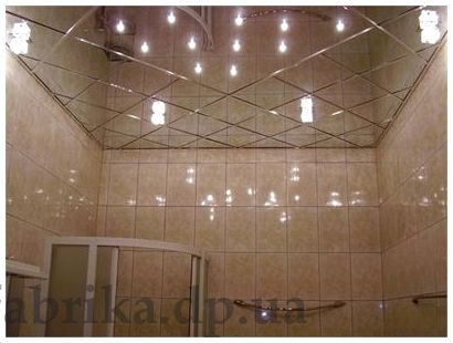 Зеркальный потолок в ванной комнате  - легко и быстро