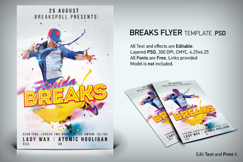 CreativeMarket - Breaks Flyer PSD Template