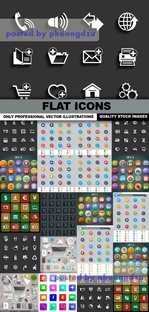 Flat Icons Vector part 9
