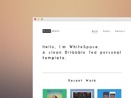 WhiteSpace Theme Portfolio PSD Template