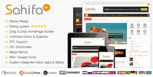 Download Nulled Sahifa v4.3.2 - Responsive WordPress News,Magazine,Blog