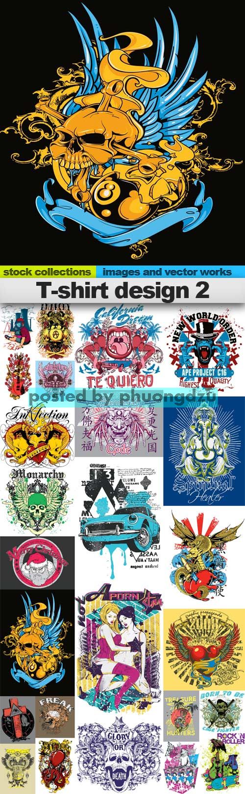 T-shirt design 2 25xEPS 4