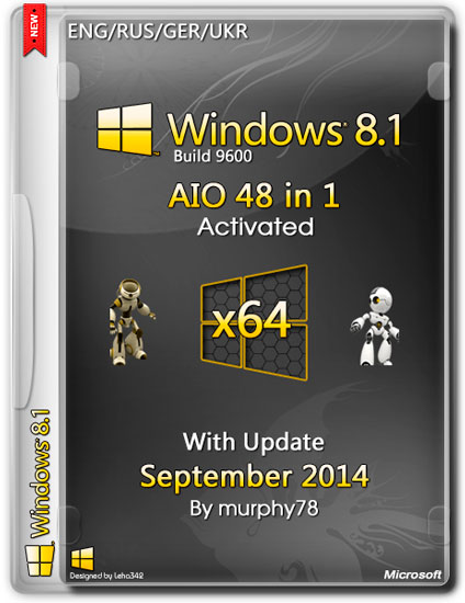 Windows 8.1 AIO 48in1 x64 With Update September 2014 (ENG/RUS/GER/UKR)