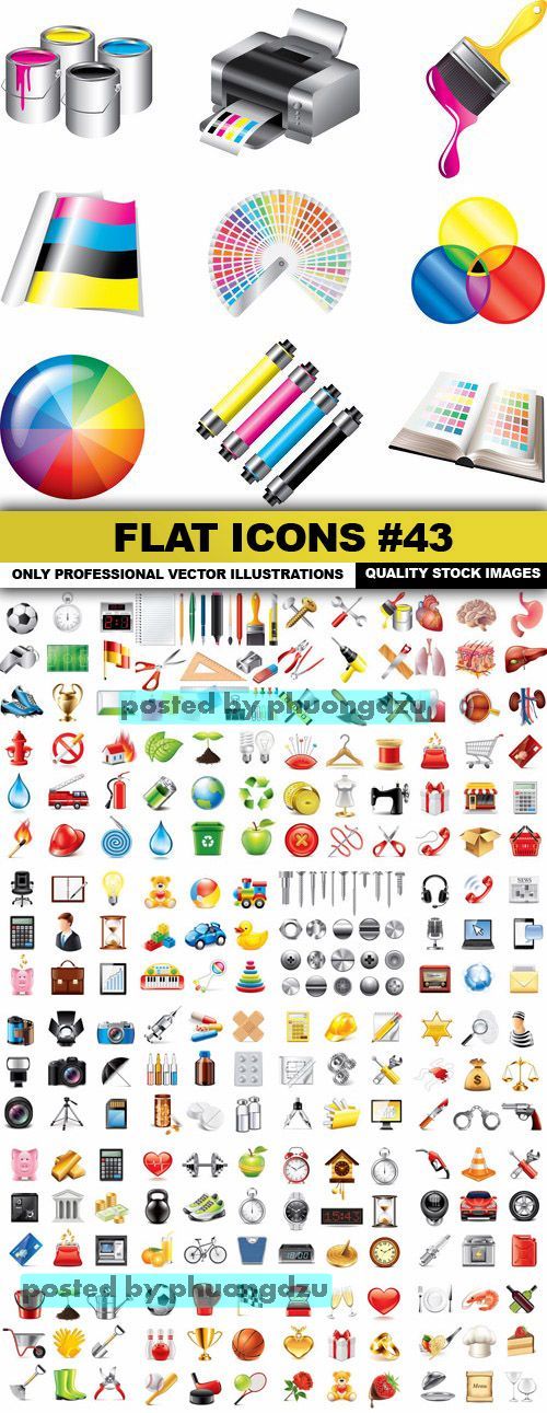 Flat Icons  Vector set 43