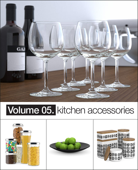 [3DMax] Model+Model: Vol.05 Kitchen accessories
