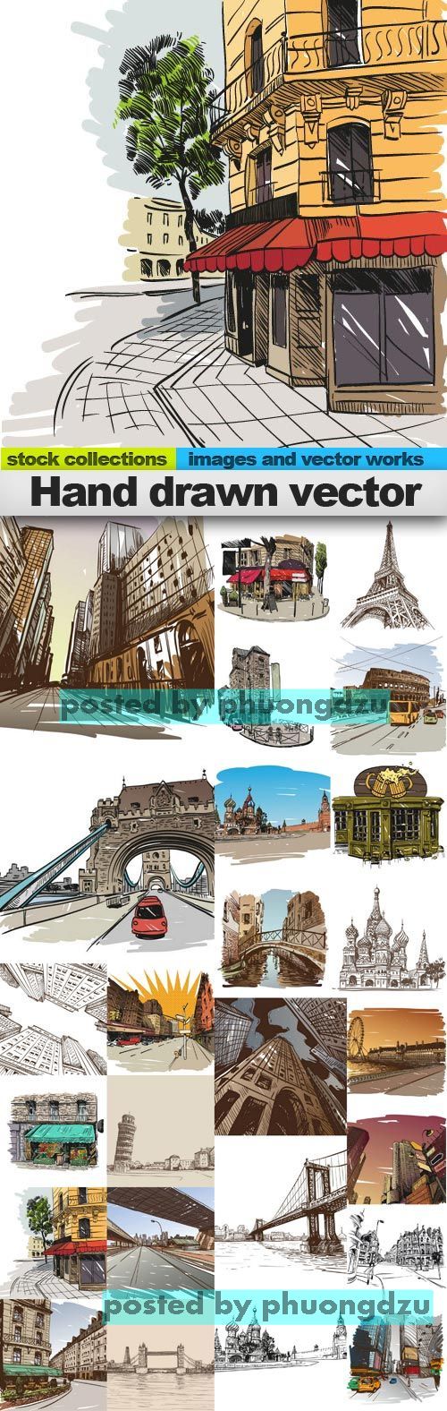 Hand drawn vector 25xEPS