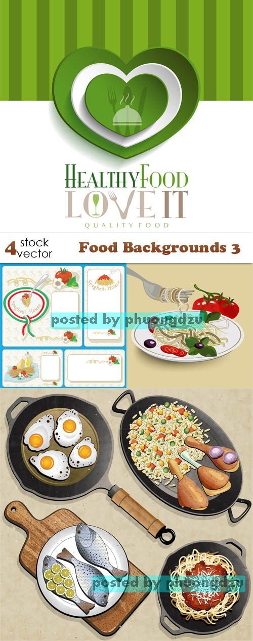 Vectors - Food Backgrounds 3