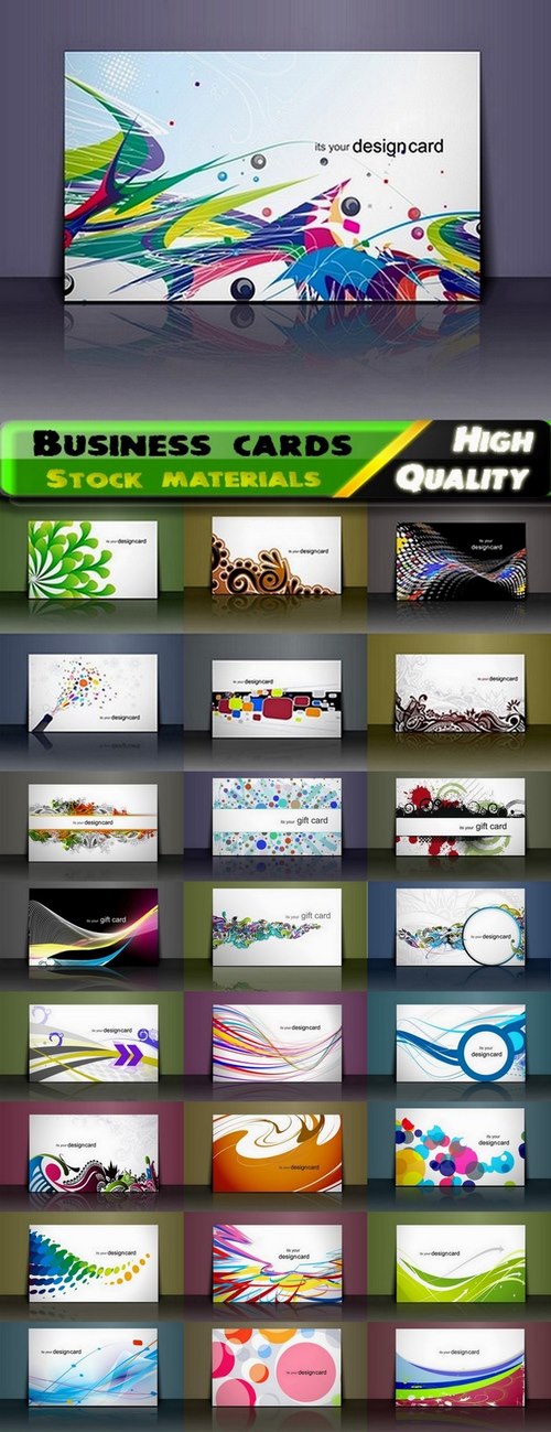 Business cards Template design in vector from stock #12 - 25 Eps