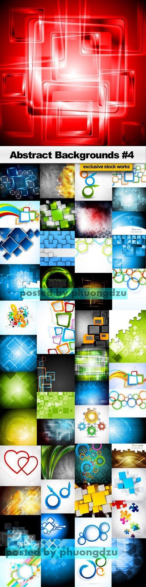 Abstract Backgrounds Vector set 4