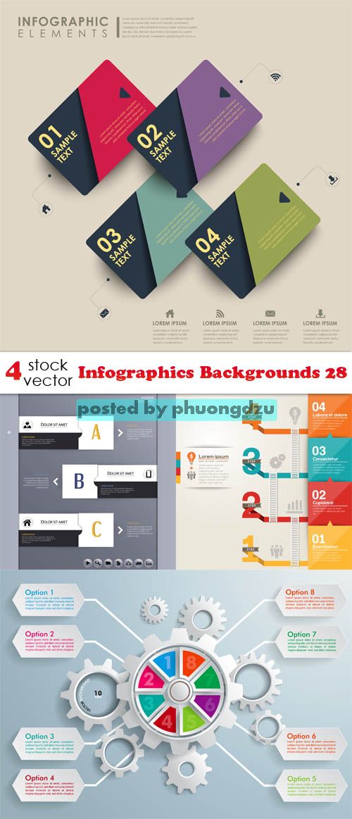 Vectors - Infographics Backgrounds 28