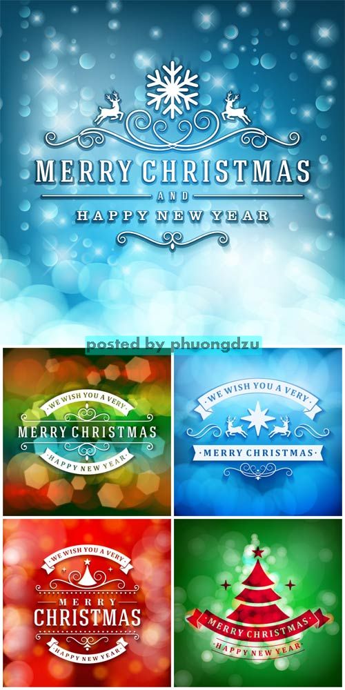 Christmas vector winter backgrounds 6