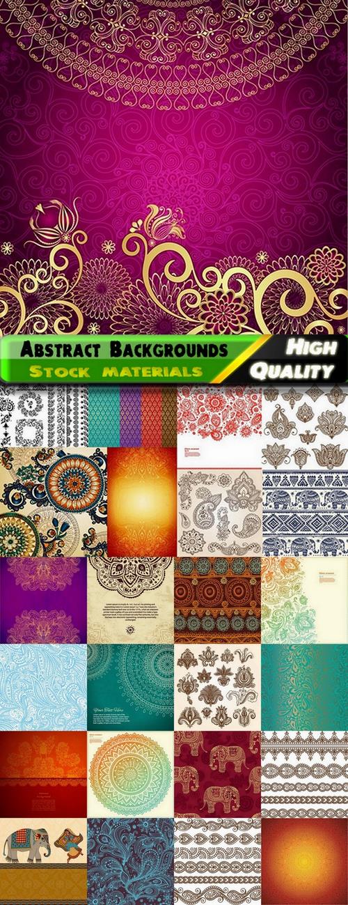 Abstract Backgrounds in indian style in vector from stock - 25 Eps