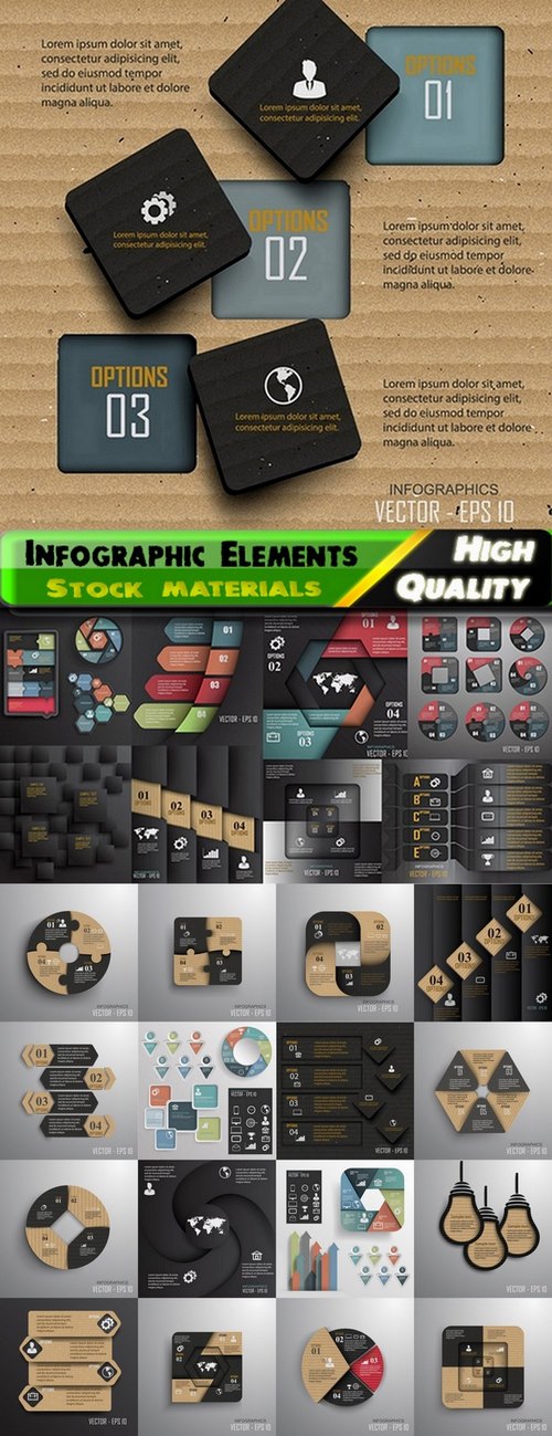 Infographic Design Elements in vector set from stock #87 - 25 Eps