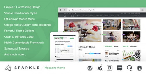 Nulled Sparkle - Outstanding Magazine theme for WordPress
