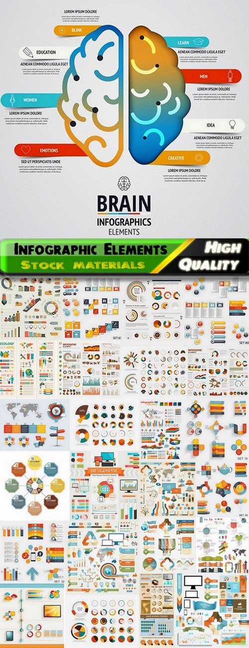 Infographic Design Elements in vector set from stock #91 - 25 Eps