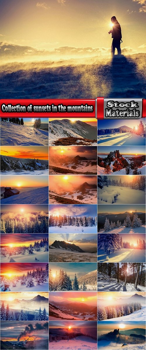 Collection of sunsets in the mountains 25 UHQ Jpeg