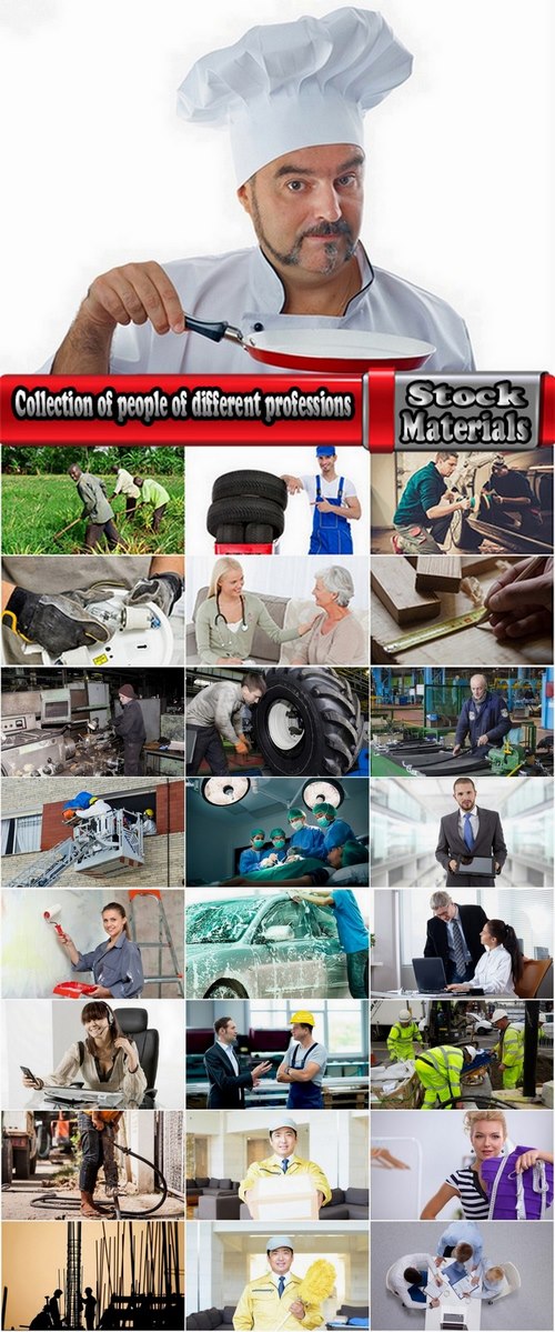 Collection of people of different professions 25 UHQ Jpeg