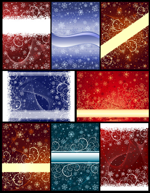 Exquisite christmas snowflakes background vector