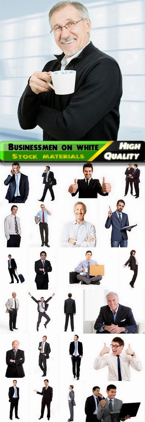 Businessmen on white background Stock images - 25 HQ Jpg