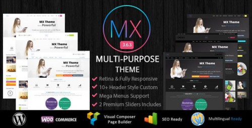 Nulled MX v3.6.3 - Responsive Multi-Purpose WordPress Theme product cover