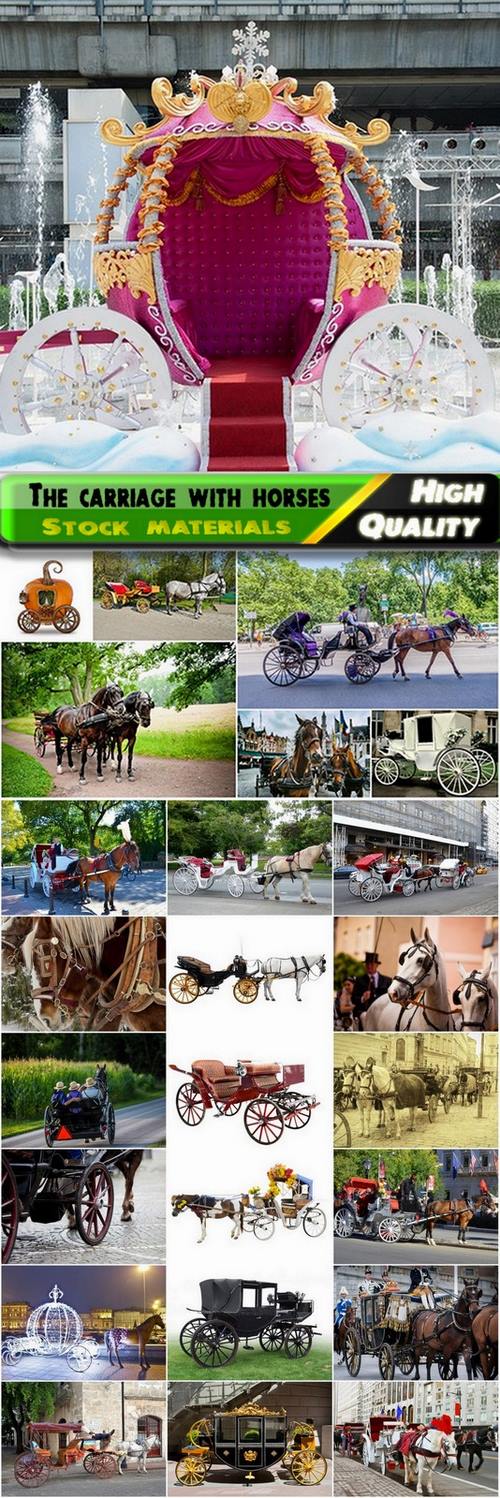 The carriage with horses Stock images - 25 HQ Jpg