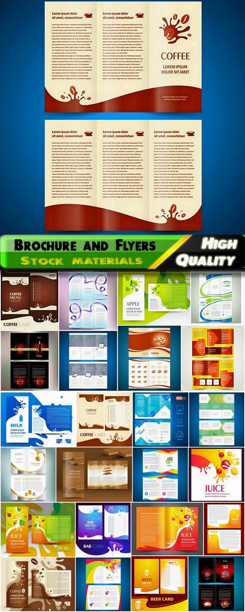 Brochure and Flyers Template Design in vector from stock #25 - 25 Eps