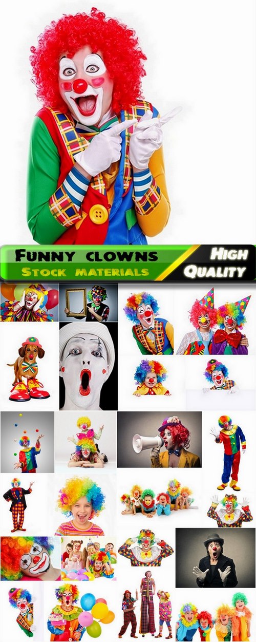 Colorful funny clowns Stock images - 25 HQ Jpg