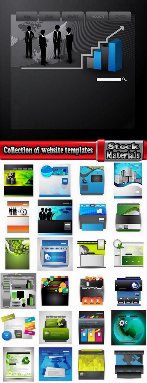 Collection of website templates 25 Eps