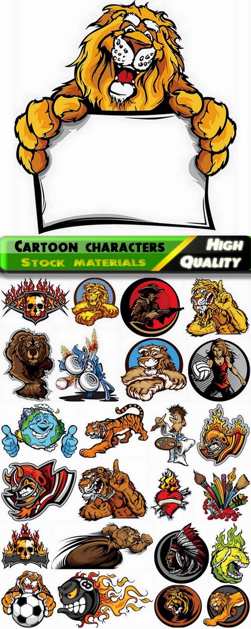 Funny cartoon characters in vector from stock #10 - 25 Eps