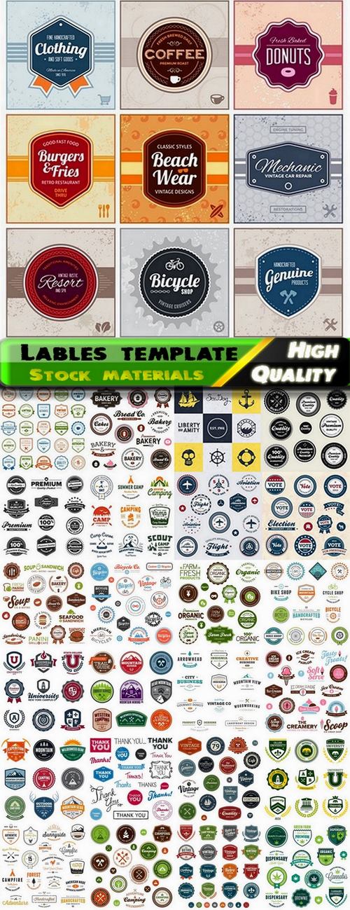 Lables template design in vector from stock set #17 - 25 Eps