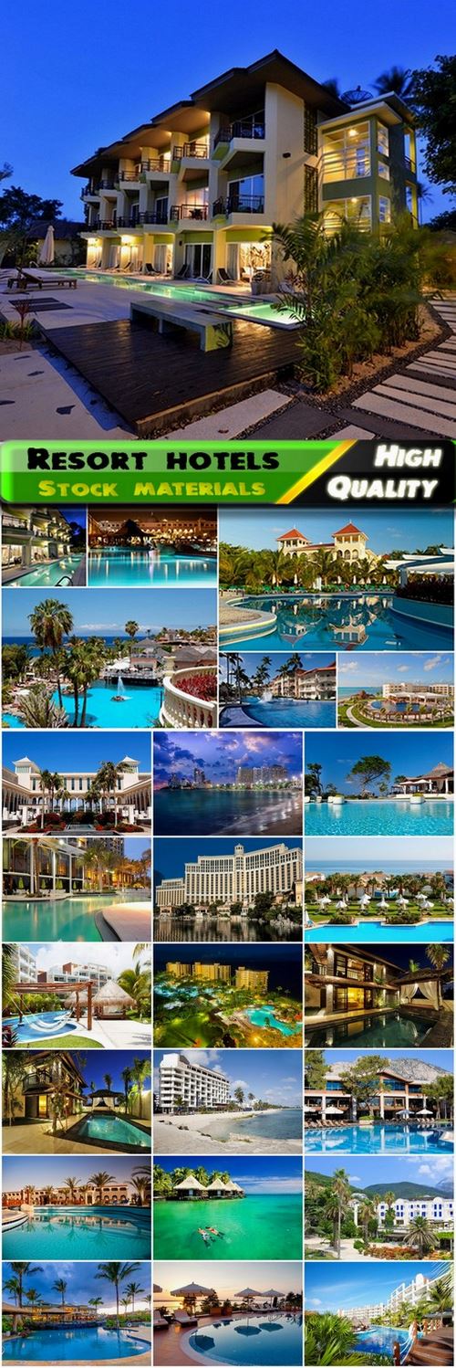 Exteriors of resort hotels Stock images - 25 HQ Jpg