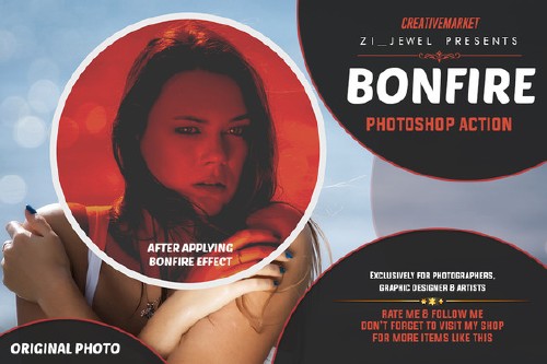 CreativeMarket - Bonfire Photoshop Action 98112