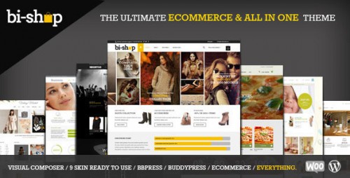 Download Bi-Shop v1.2.9 - All In One Ecommerce & Corporate theme product graphic