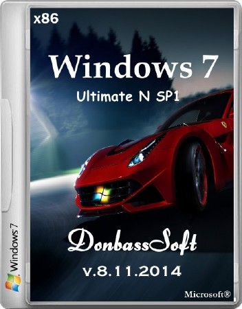 Windows 7 Ultimate N SP1 DonbassSoft v.8.11.2014 (x86/2014/RUS)