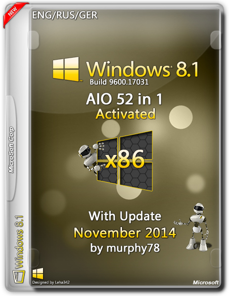 Windows 8.1 AIO 52in1 x86 With Update November 2014 (ENG/RUS/GER)