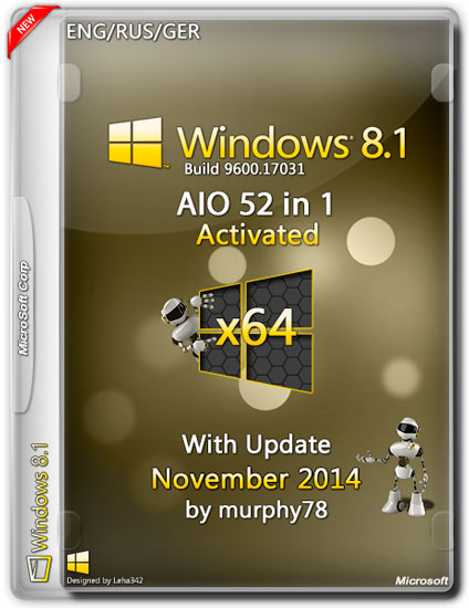Windows 8.1 AIO 52in1 x64 With Update November 2014 (ENG/RUS/GER)