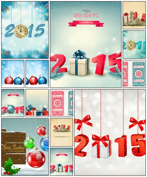 Christmas Decor 2015-5 - vector stock