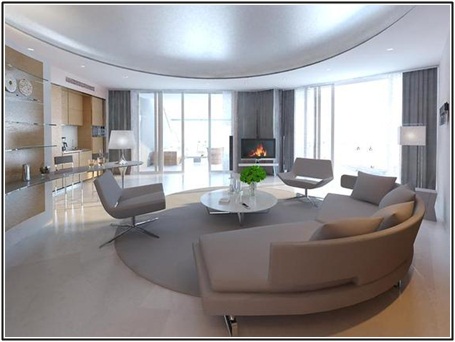 [3DMax] Condo Living Room 3D Model