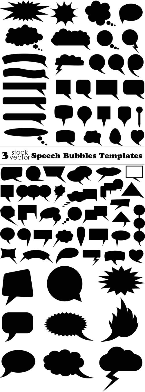 Vectors - Speech Bubbles Templates 4