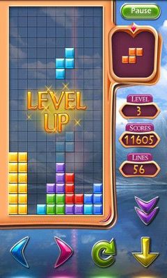 Screenshots of the game Tetris on Android phone, tablet.